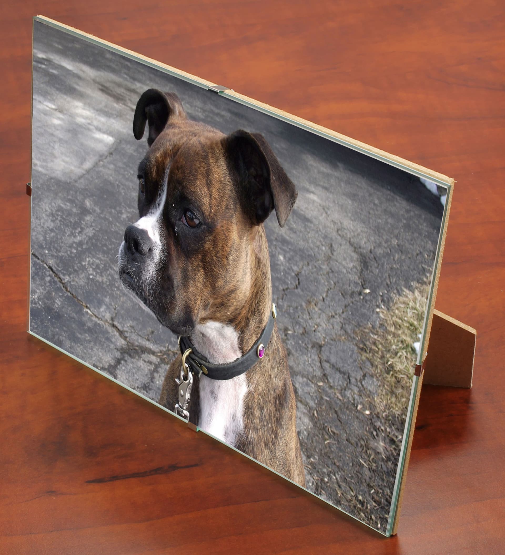 Glass Clip Photo Frame Is Frameless With A Glass Panel