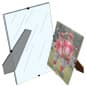 6 x 8 Frameless Picture Frame for Table or Wall, with Side Clips - Clear Glass
