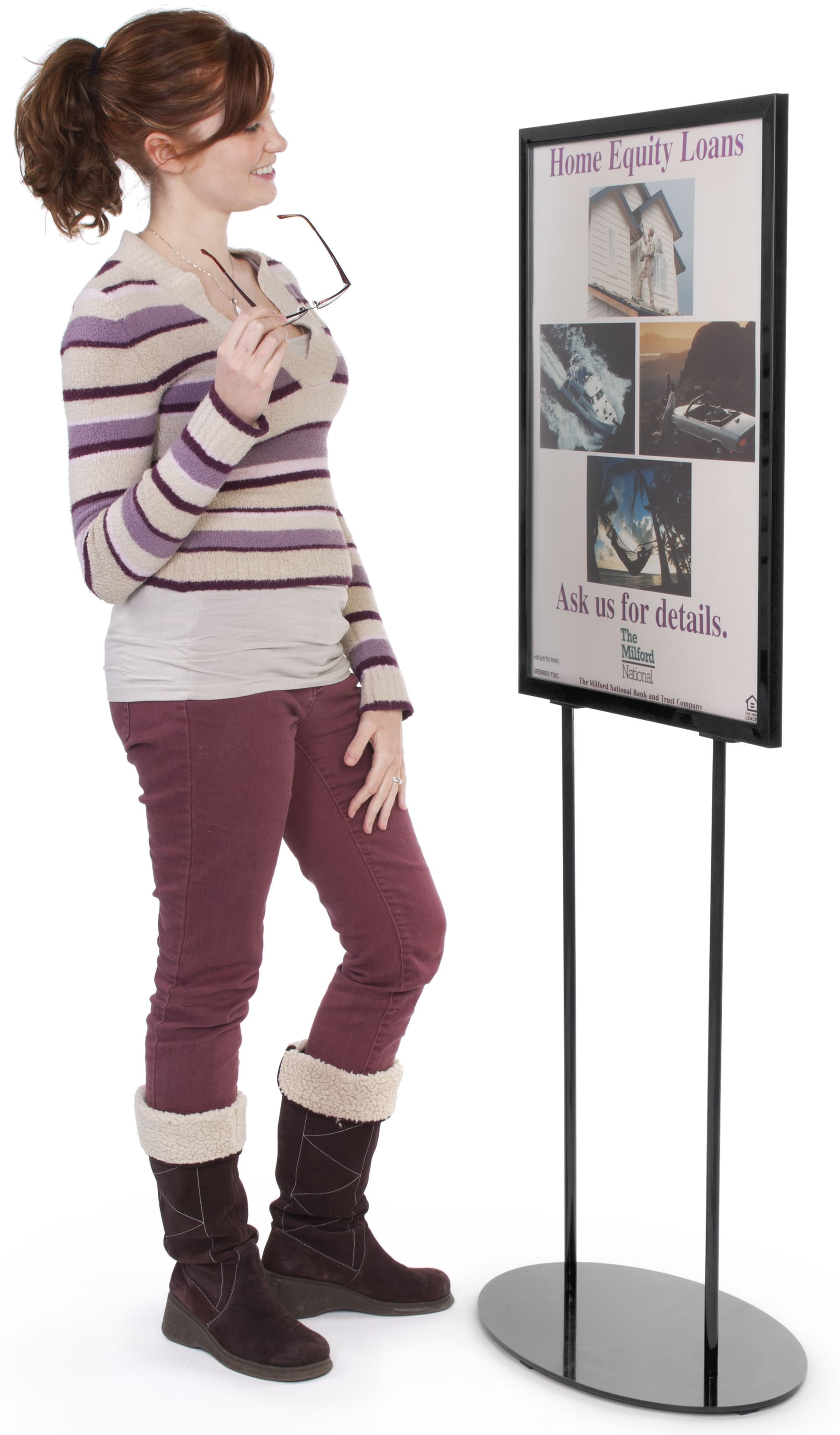 Metal Poster Stands For 22 X 28 Graphics (Black)