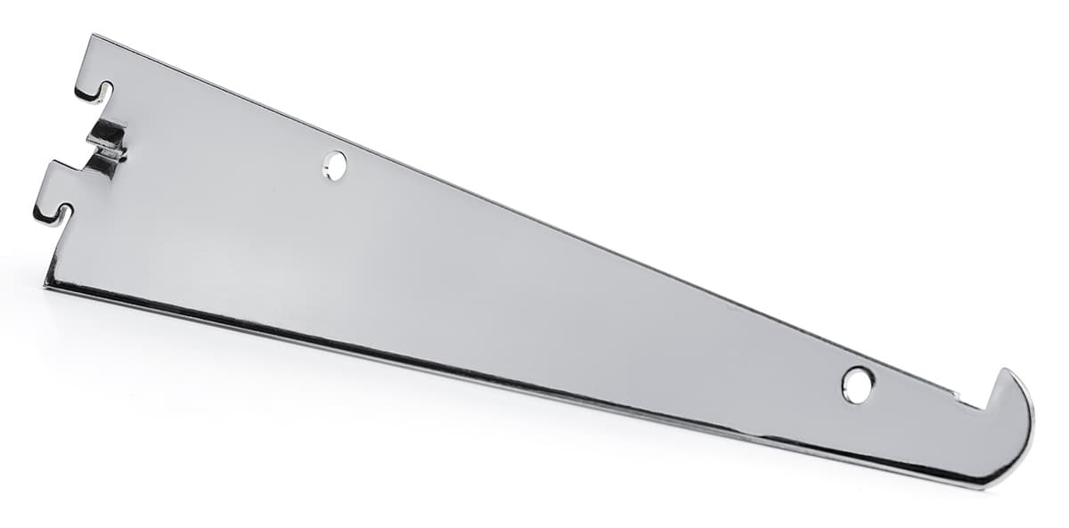 8" Slot Shelving Brackets with Chrome Finish