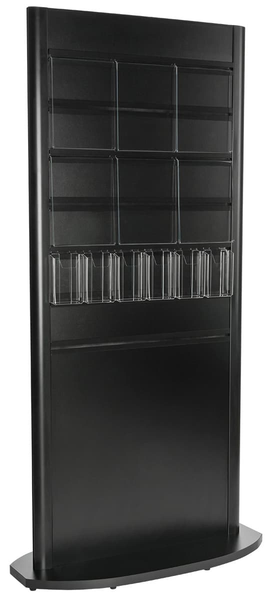 Slatwall Lobby Display with Leaflet Holders & 12 Sign Frames