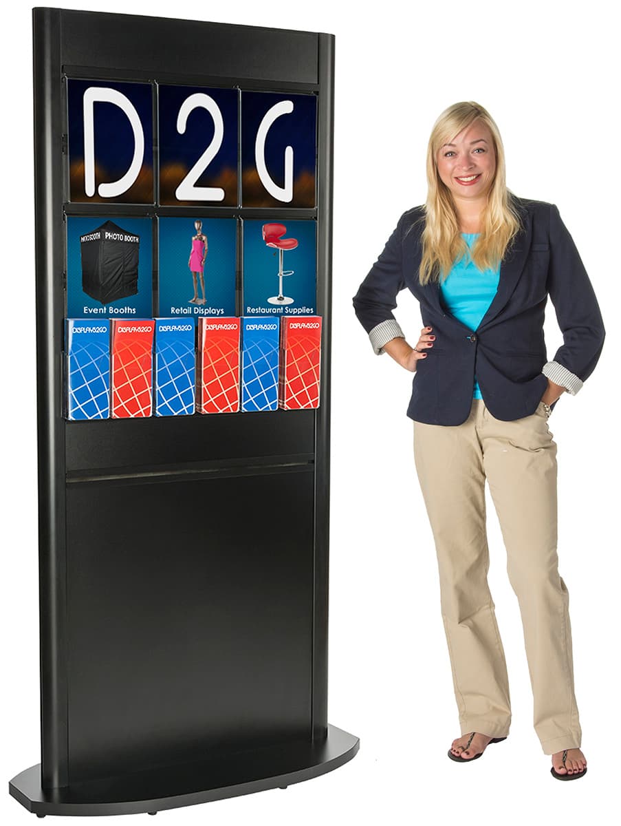 Double Sided Slatwall Lobby Display with Leaflet Holders