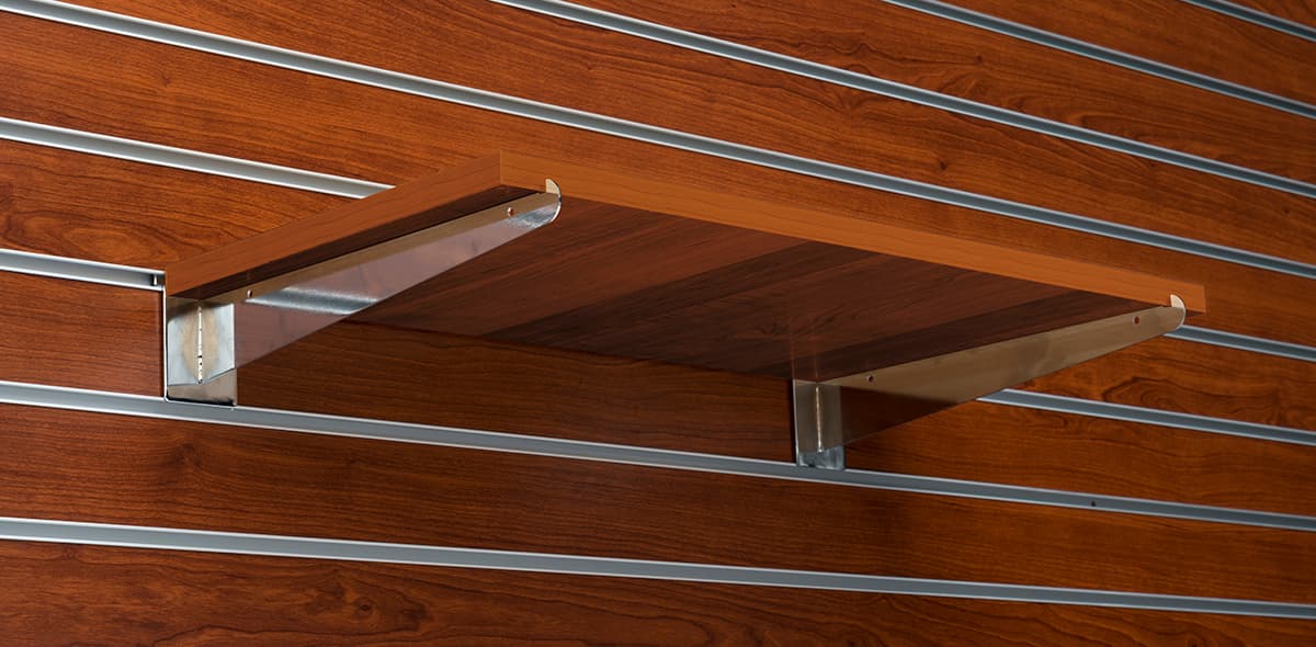 Metal slatwall 12" chrome knife bracket 