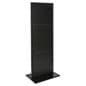 2-Sided Slatwall Kiosk for Floor, 72"h, 24 x 43 Panels - Black