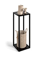 Slim tall side table with open frame