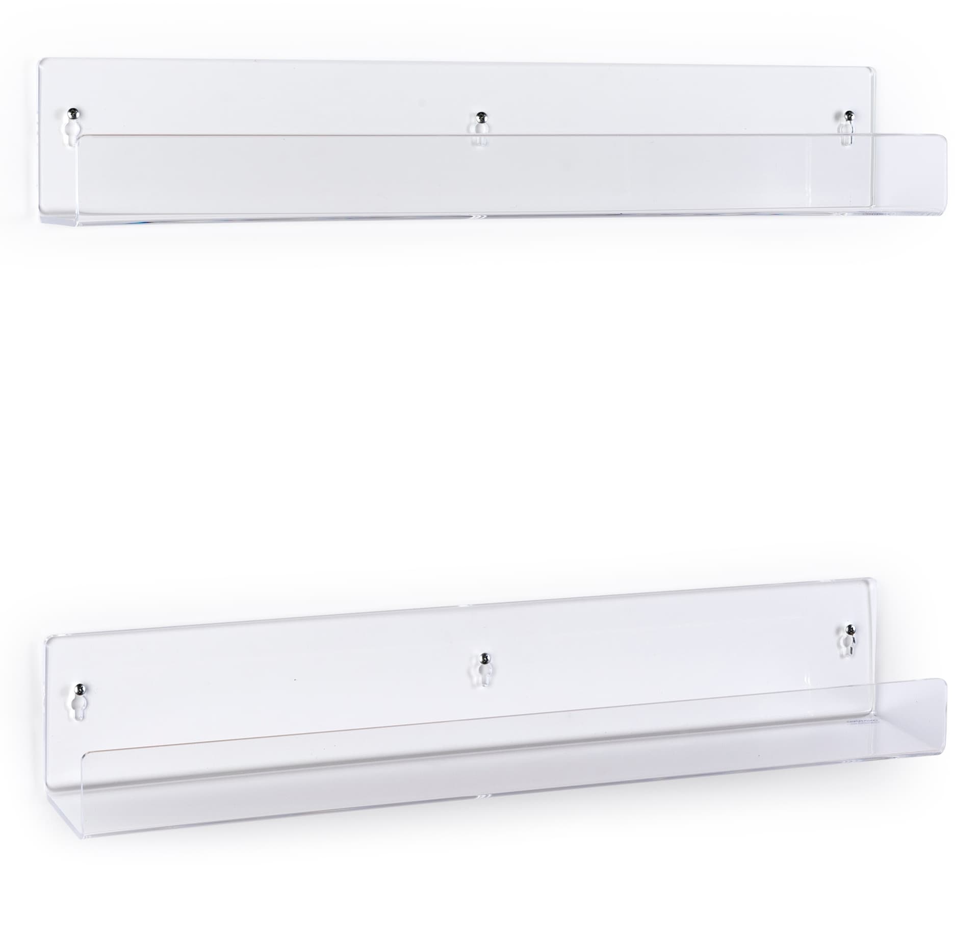 4 inch tall acrylic wall shelves