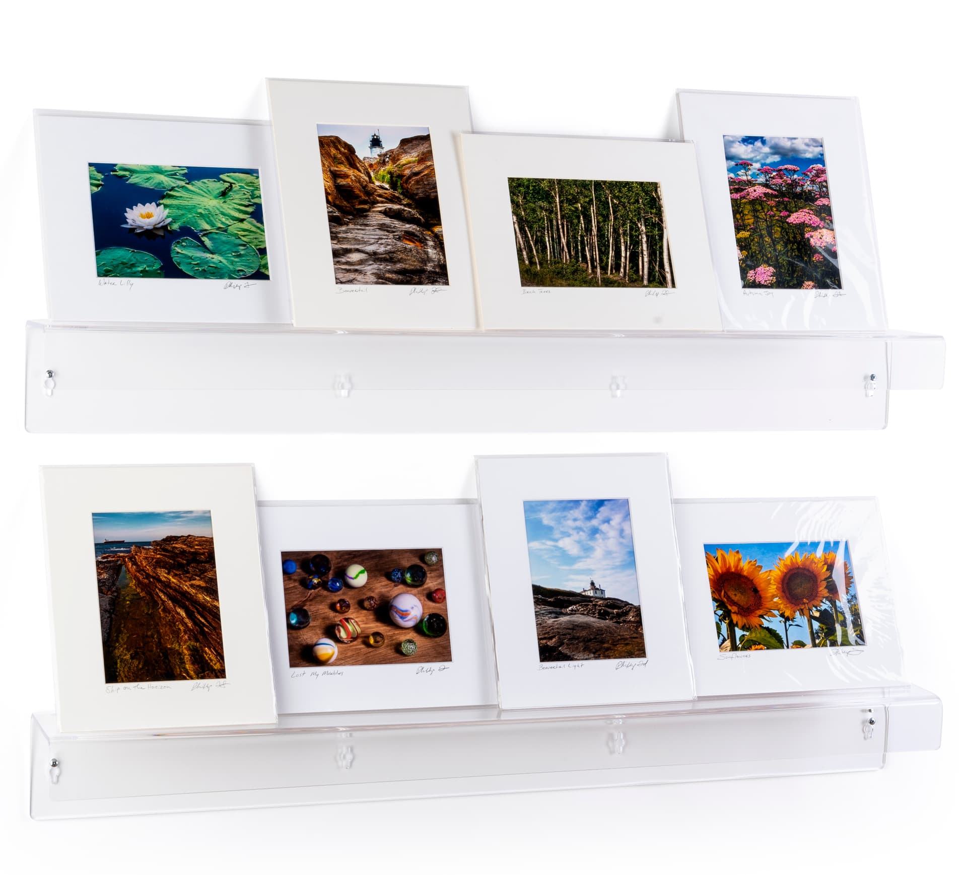 Dual purpose clear acrylic shelves with transparent design 