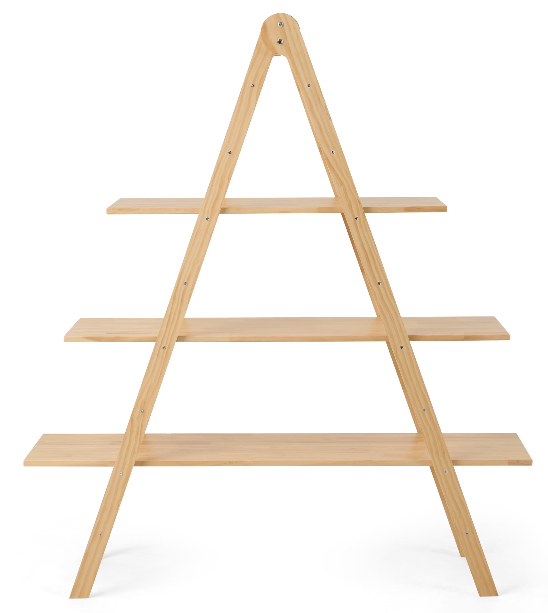 A-frame shelf with tiered design