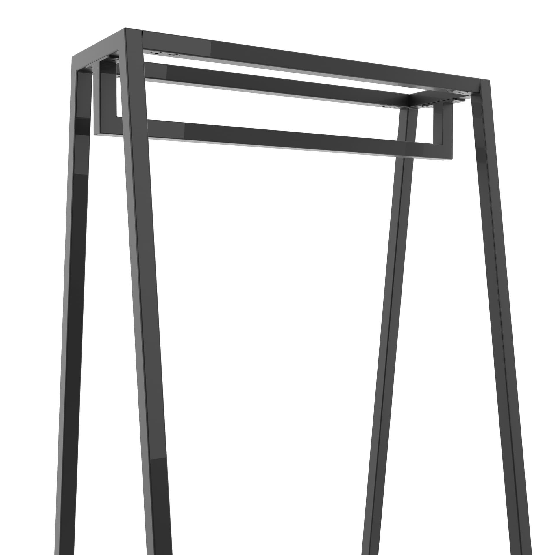 Retail clothes rack with 21 by 53 inches of hanging space 
