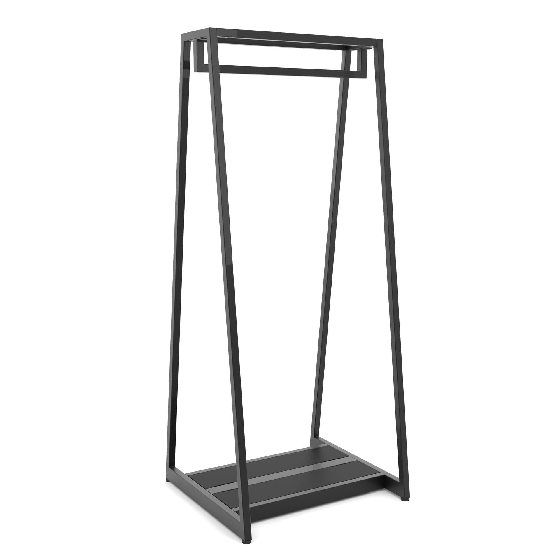 Retail clothes rack with double sided design 