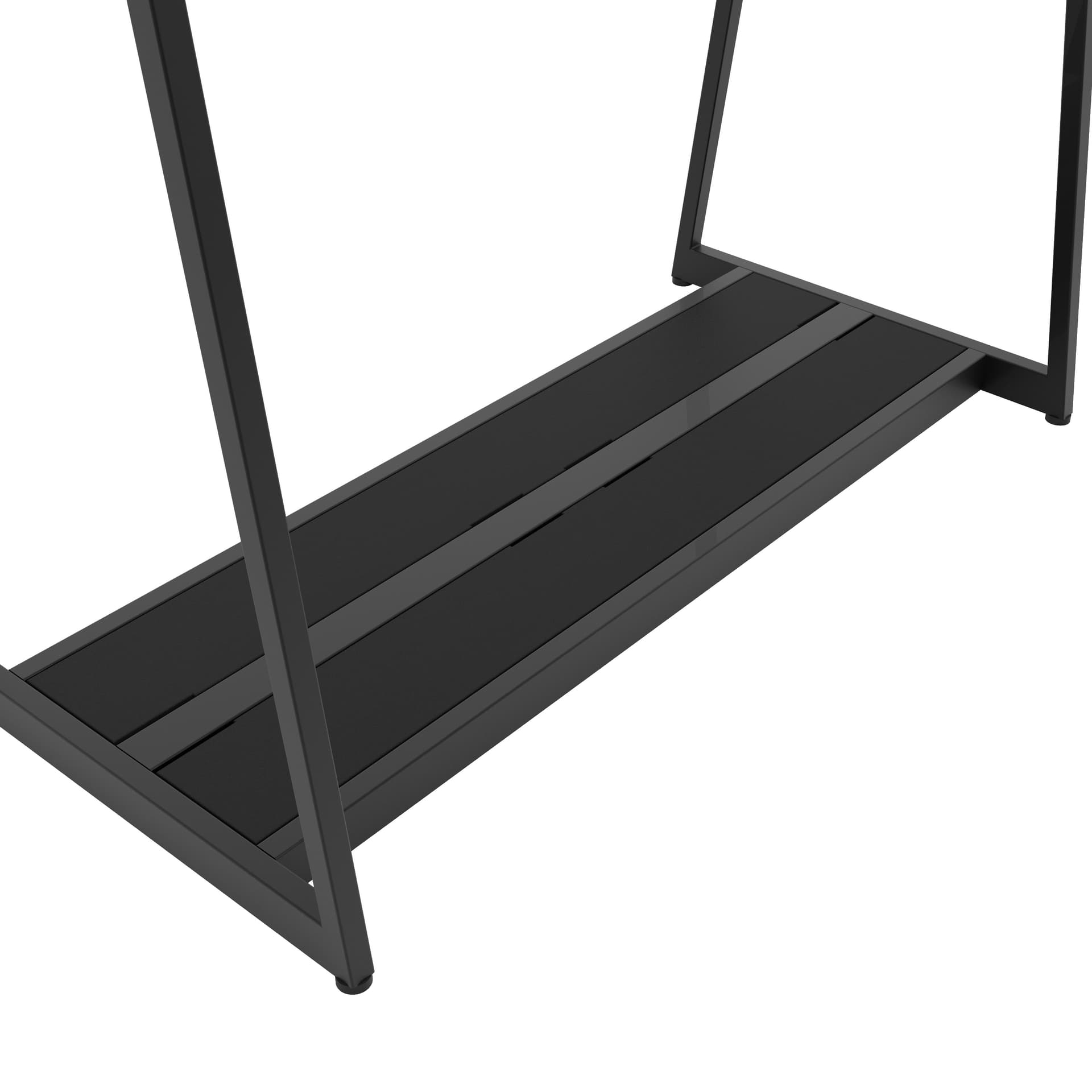 Retail clothes rack with 4 floor levelers 