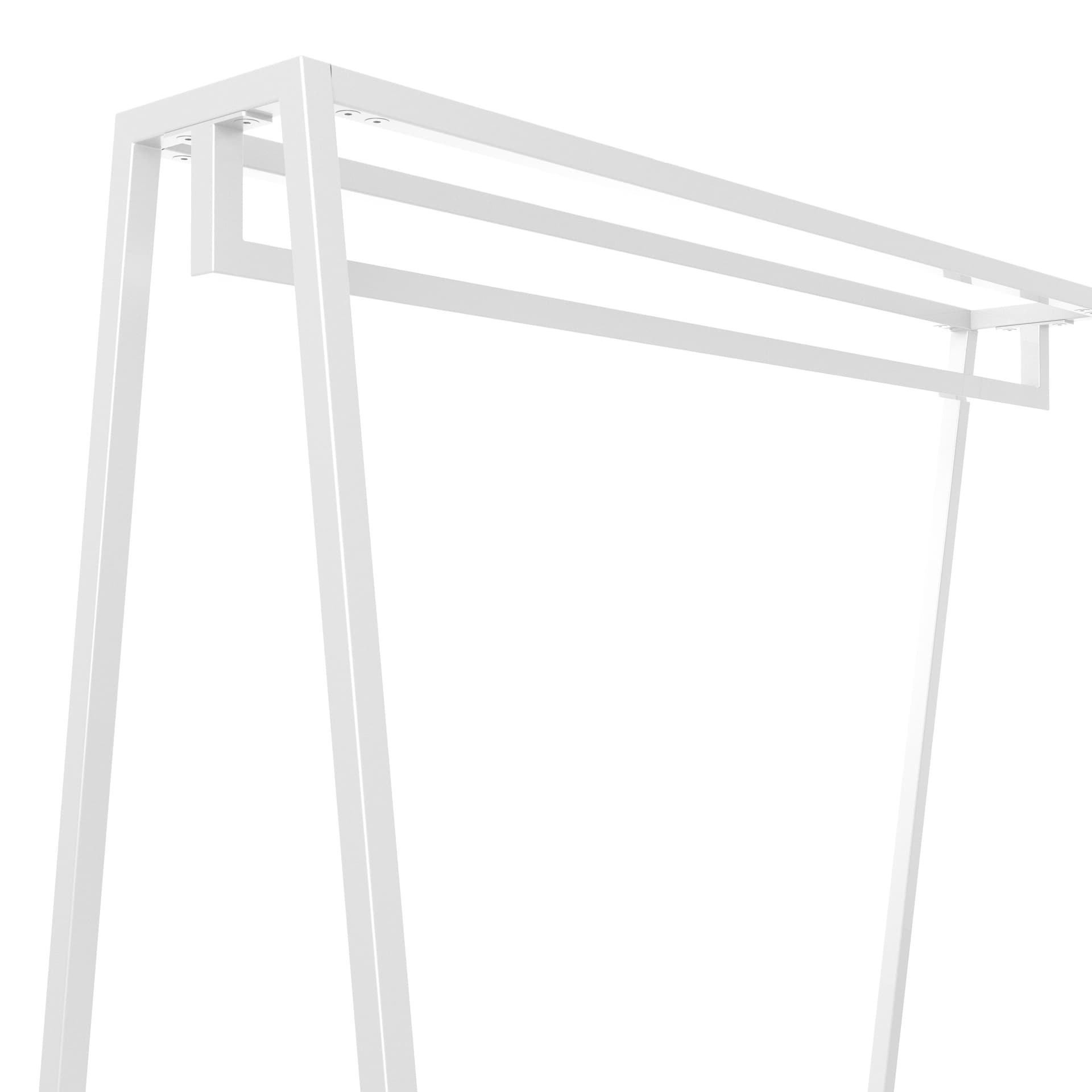 Retail clothes rack with 48 inch wide hang bar 