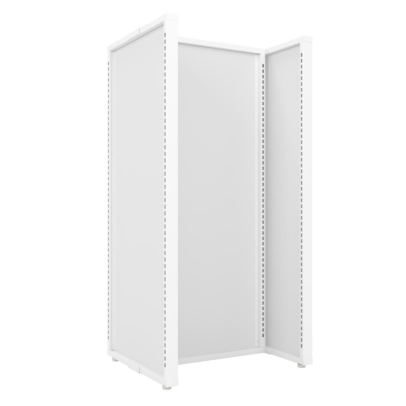 Gondola panel merchandiser in gloss white finish