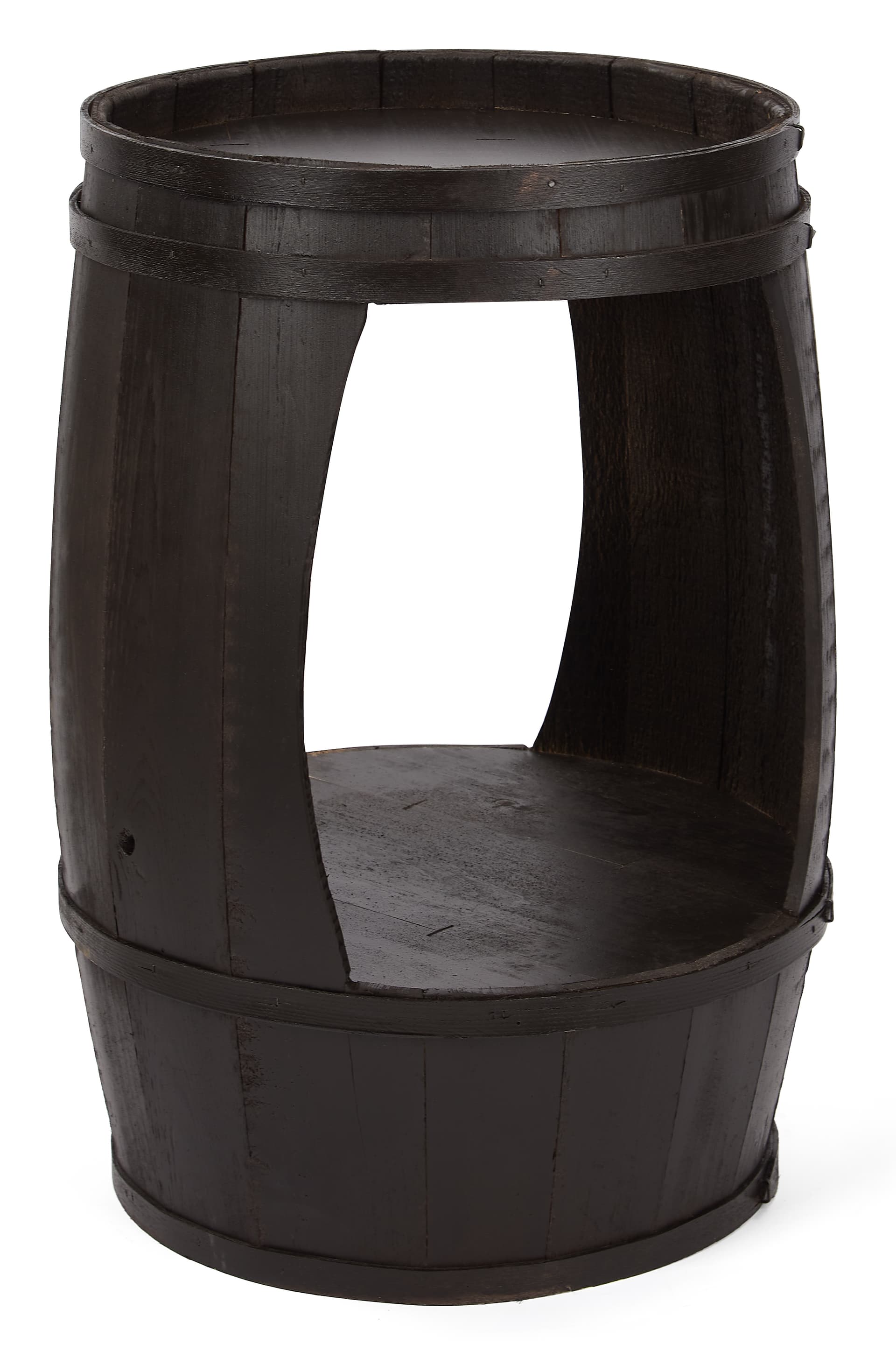Barrel display with large center window