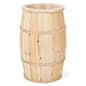 30 Inch Tall Wooden Barrel Dump Bin, Food Safe Removable Liner –  Natural or Brown