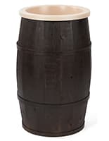 Food grade cedar barrel with overall height of 30 inches