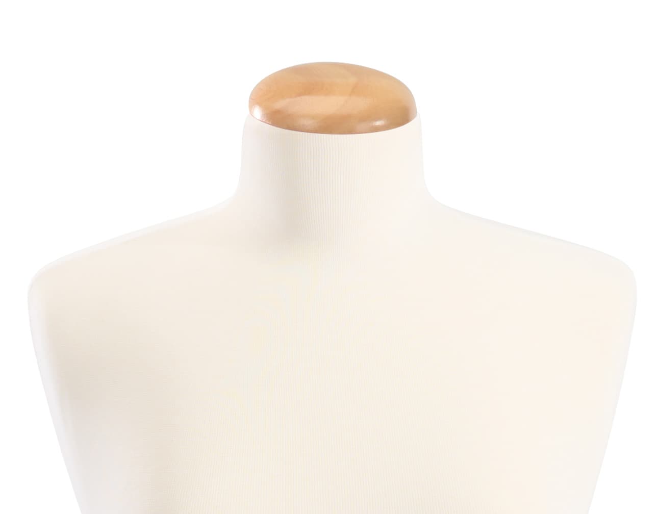 Female body form mannequin with wooden neck cap