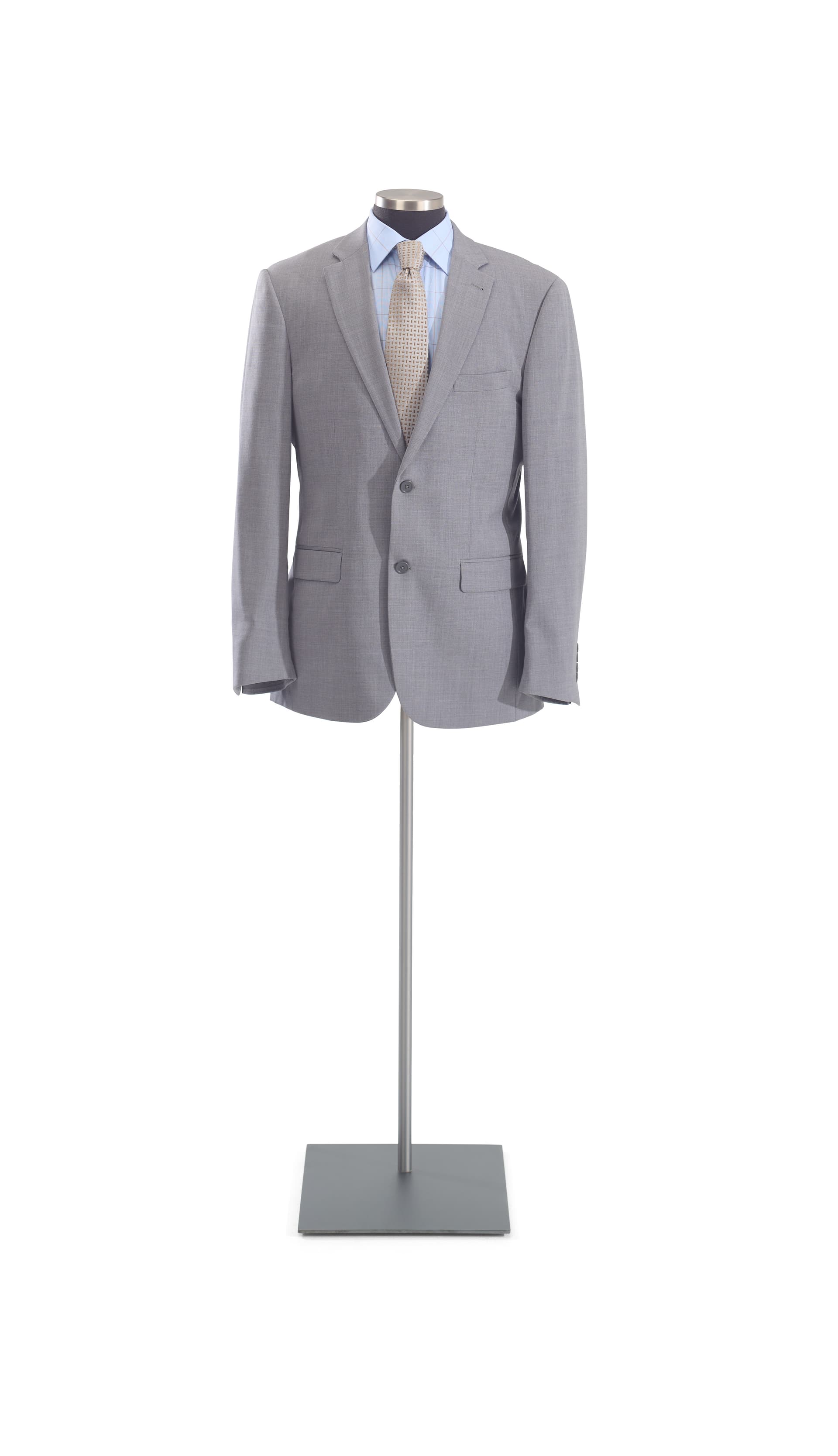Male mannequin body with height adjustable stand