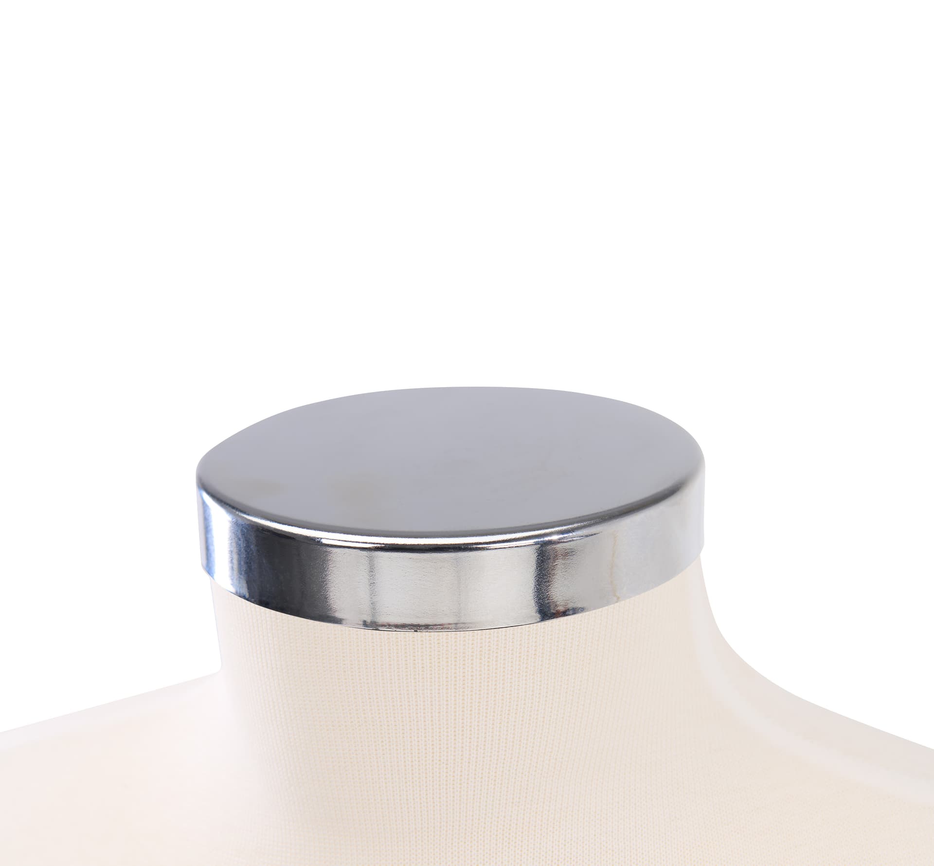 Male mannequin body with chrome neck cap