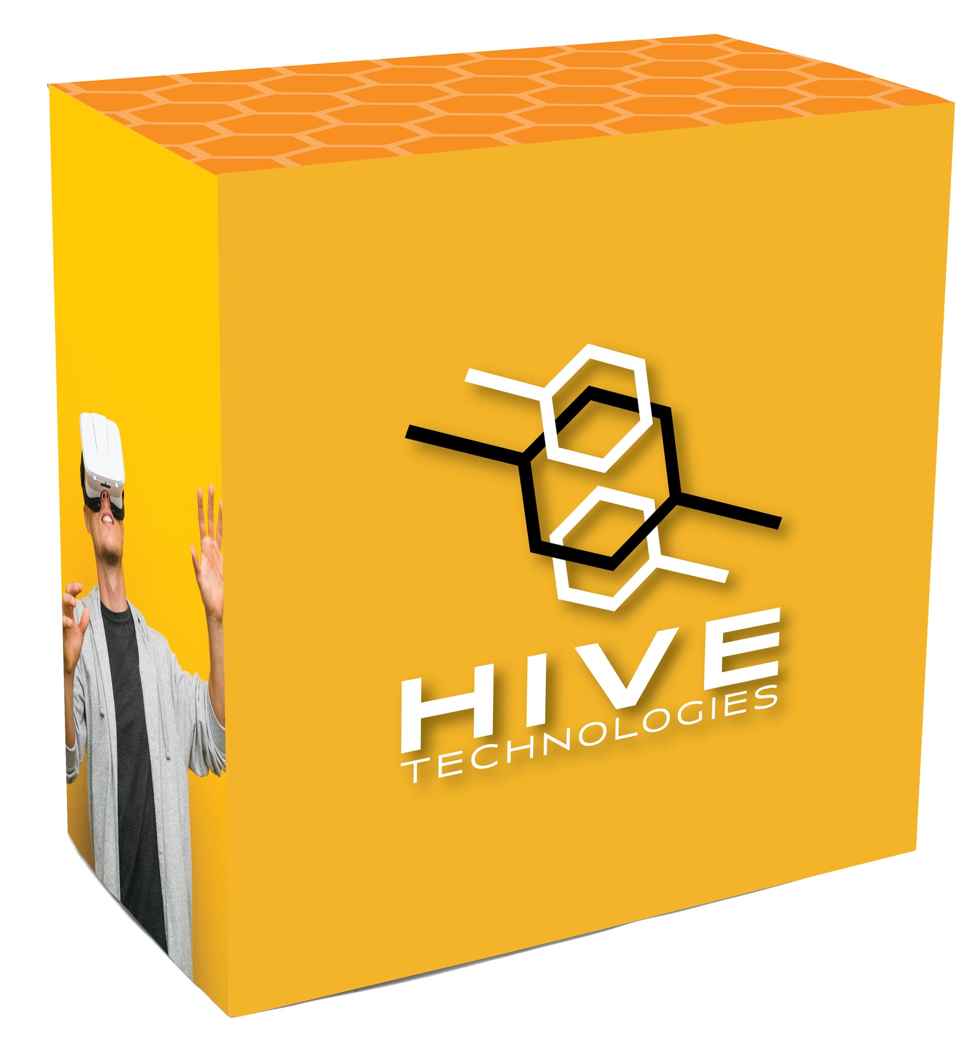 Printed cardboard platform riser with custom full color graphics 