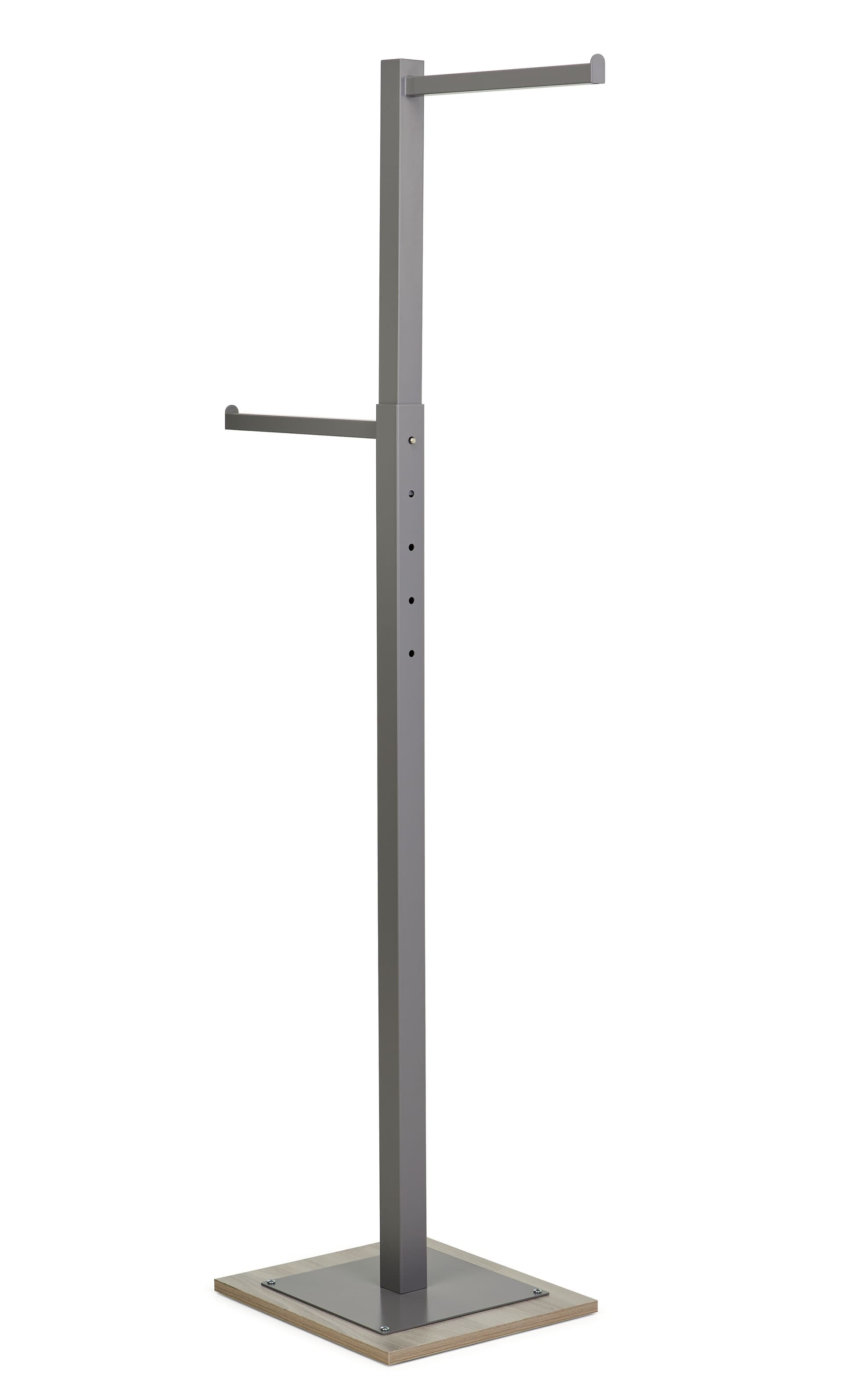 Boutique clothing rack with 2" thick hanging bars