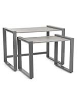 Modern nesting tables with set of two consoles
