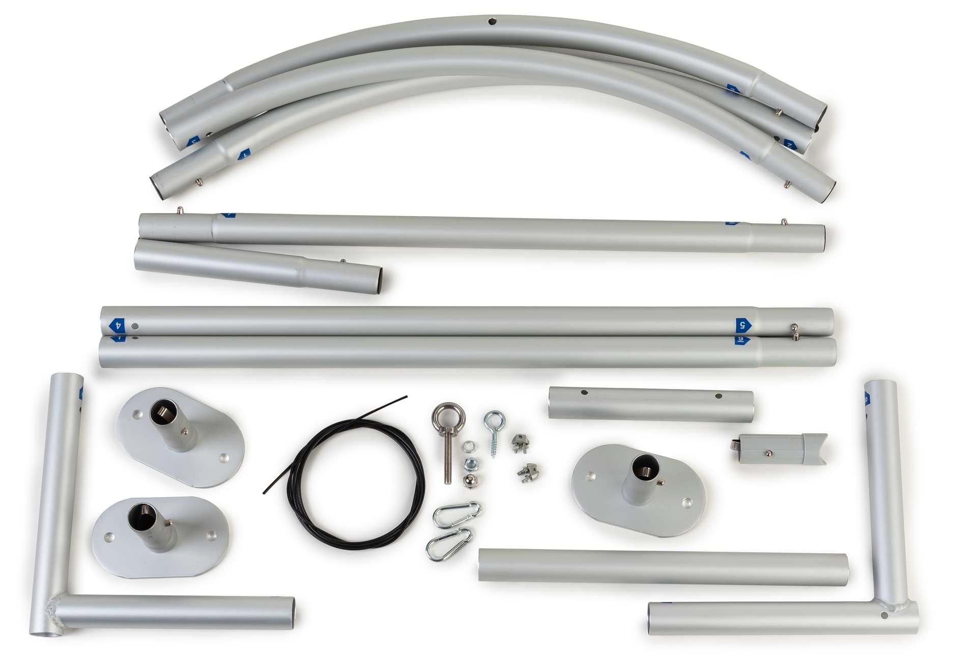 Semicircle changing room kit disassembled 