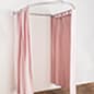 48 x 60 Aluminum Dressing Room Frame with Semicircle Design, Wall Mounted - Silver