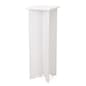 Eco-Friendly Display Pedestal w/ 14-inch Square Tabletop, Recycled, Flat Pack - White
