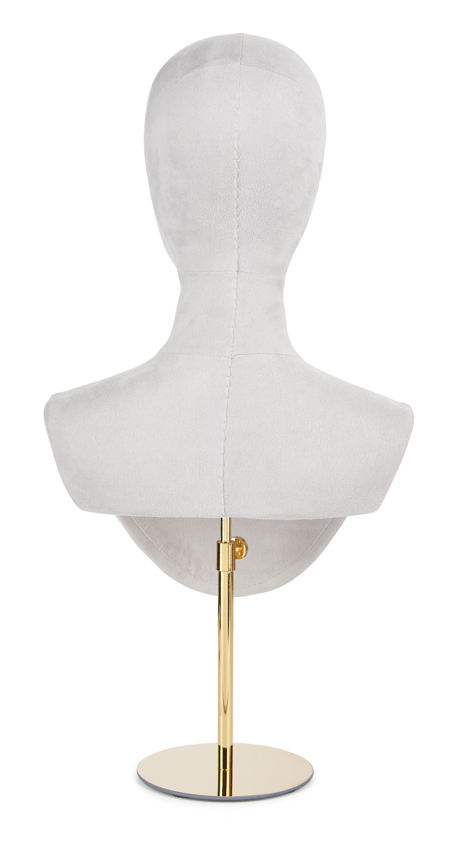 Jewelry head bust display with easy assembly 