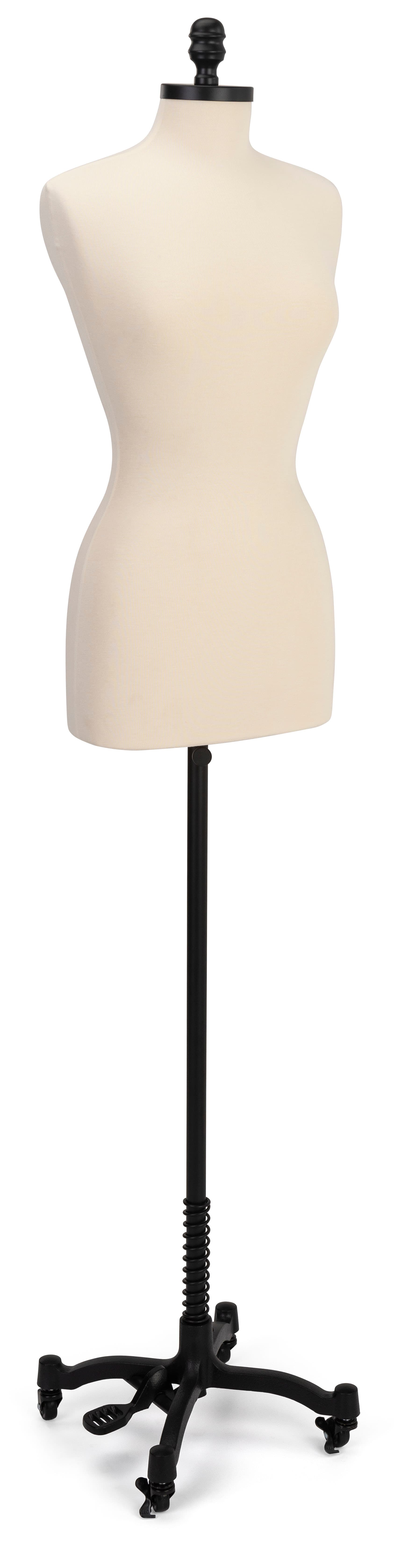 Professional female dress form with matte black finish 