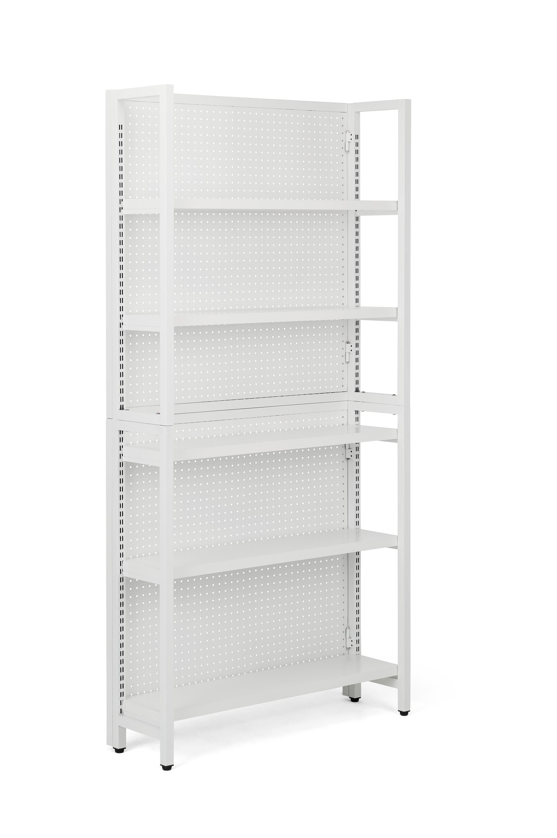 Gondola shelving unit with five shelves
