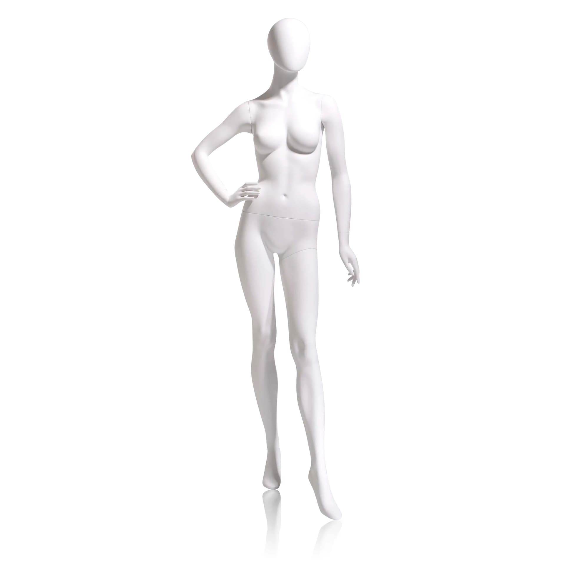 Female full body mannequin in matte white