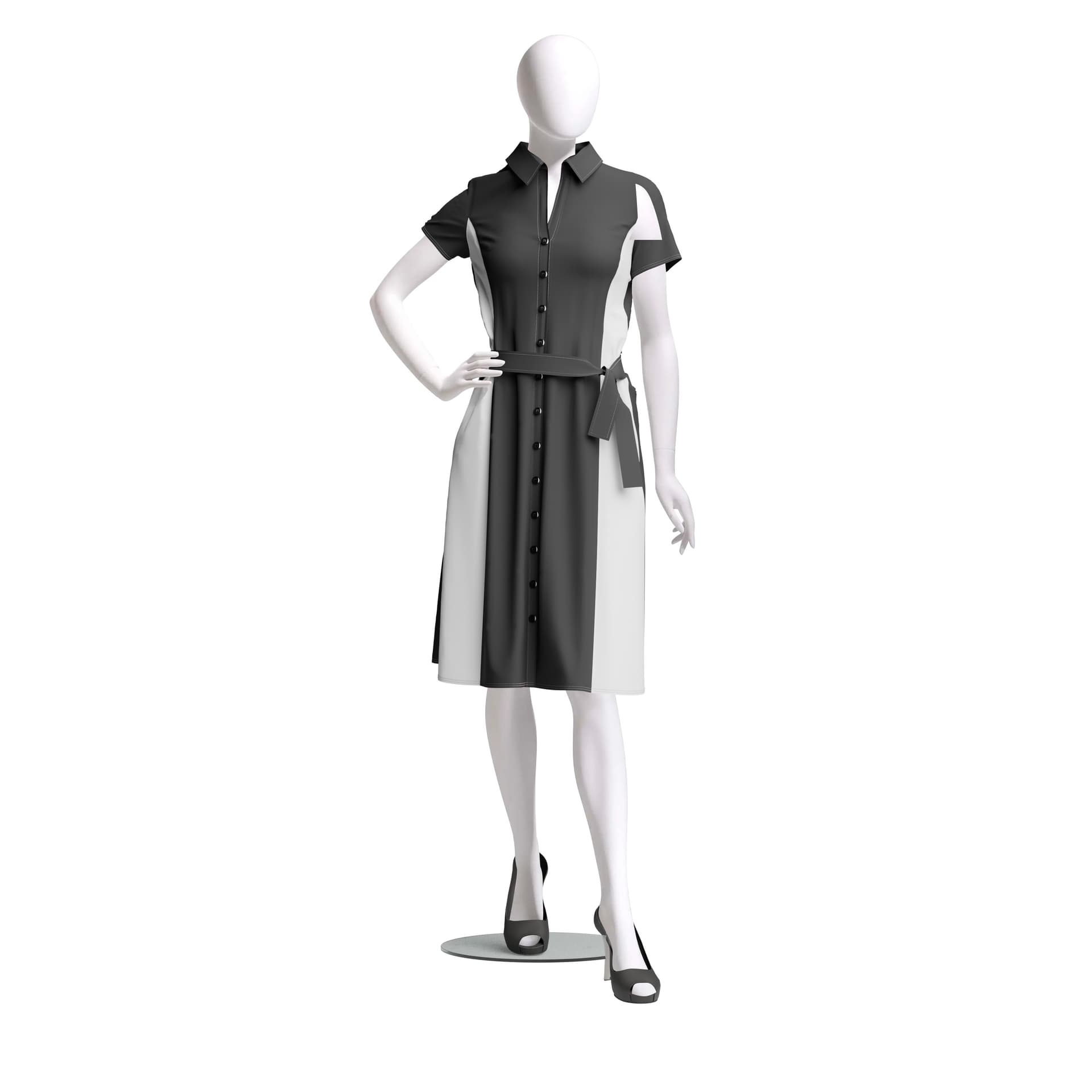 Female full body mannequin with hand on hip