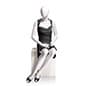 Female Full Body Mannequins w/ Glass Base, Sitting and Standing Poses - White