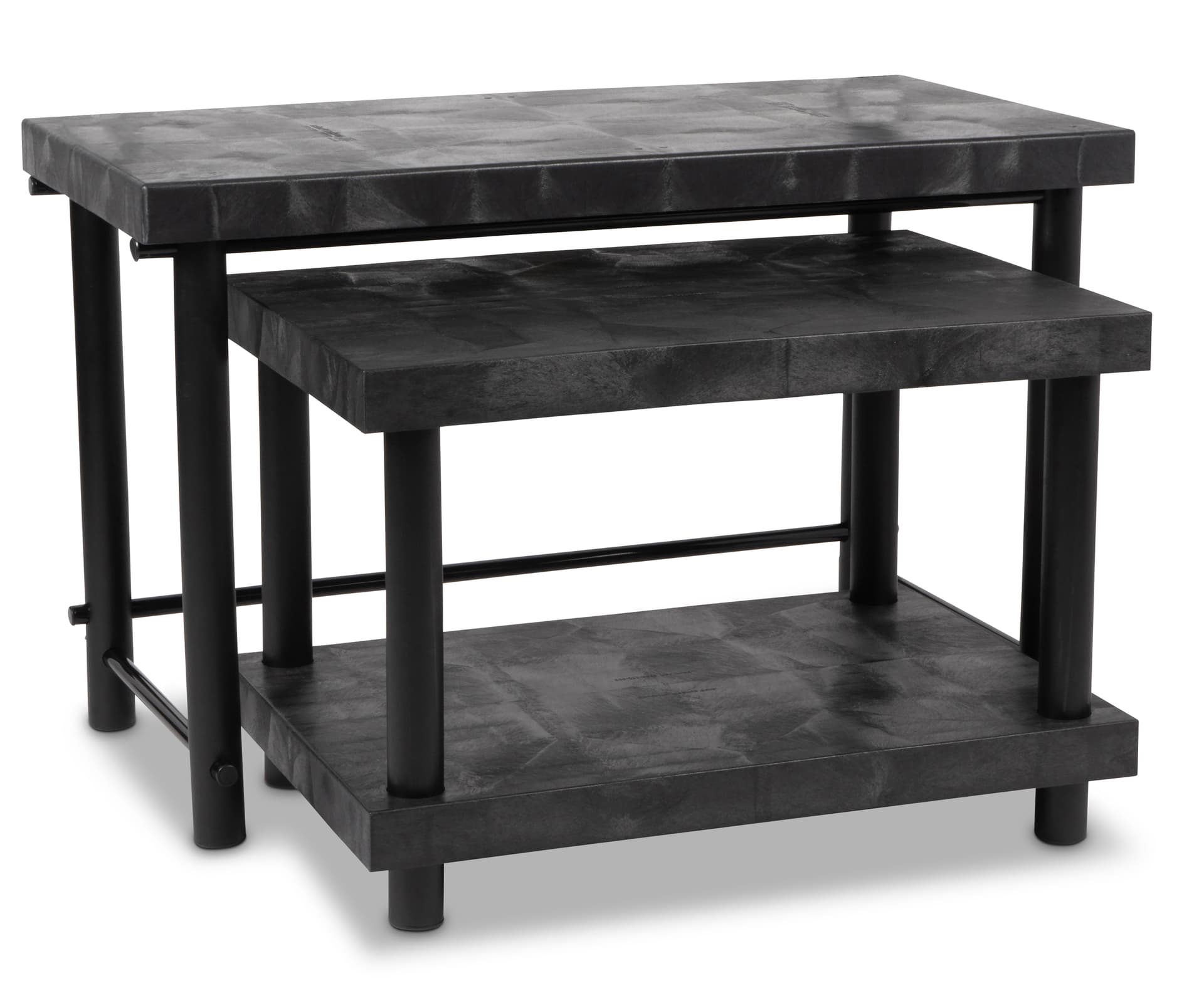 Plastic garden center tables with an overall height of 30 inches
