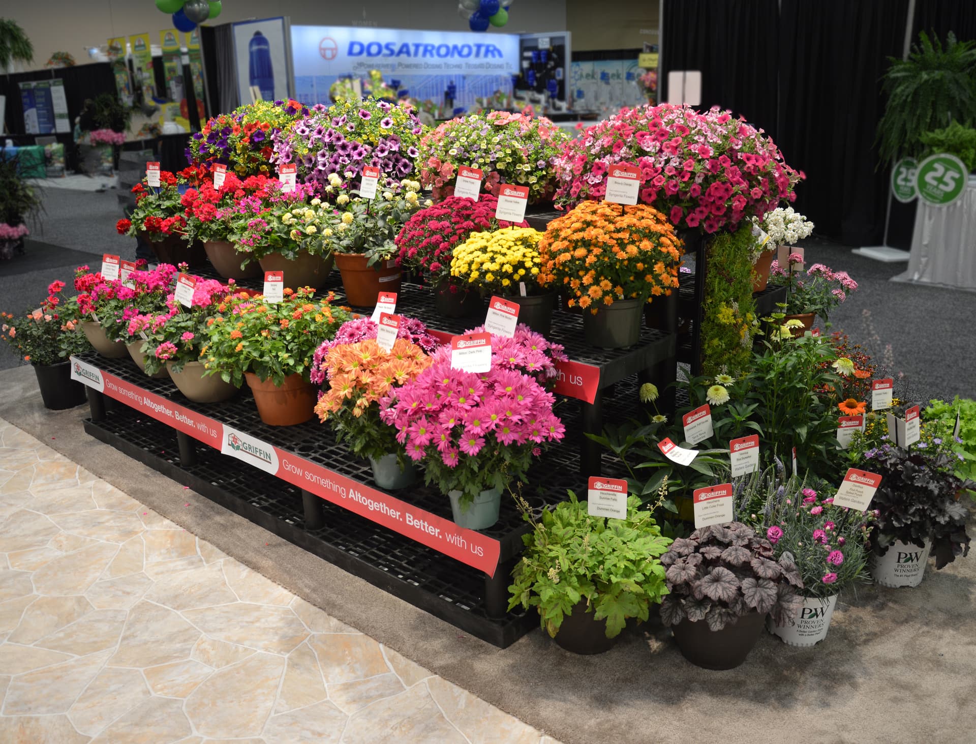 3 tier outdoor display with 36 inch wide merchandising space 
