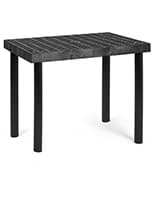 Plastic display bench with high density polyethylene build 
