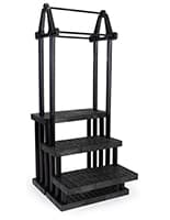 Greenhouse shelving merchandising display with matte black finish 