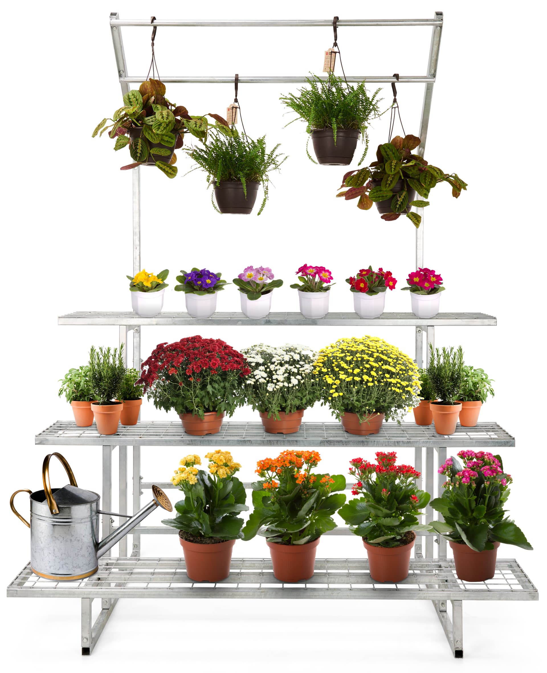 Steel nursery plant rack with robust build quality