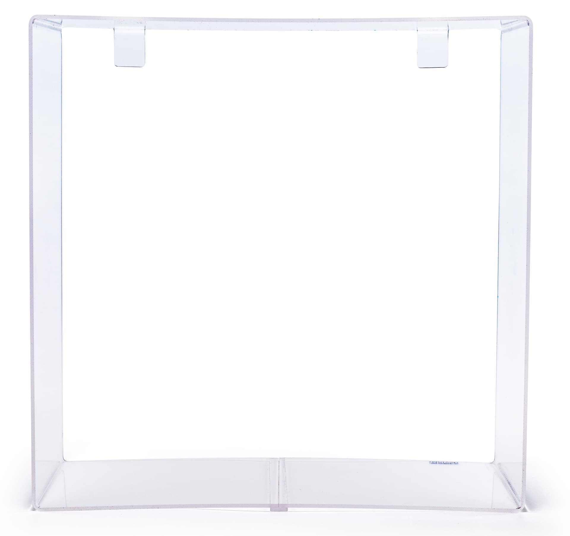acrylic display cube for gridwall includes 2 mounting brackets 
