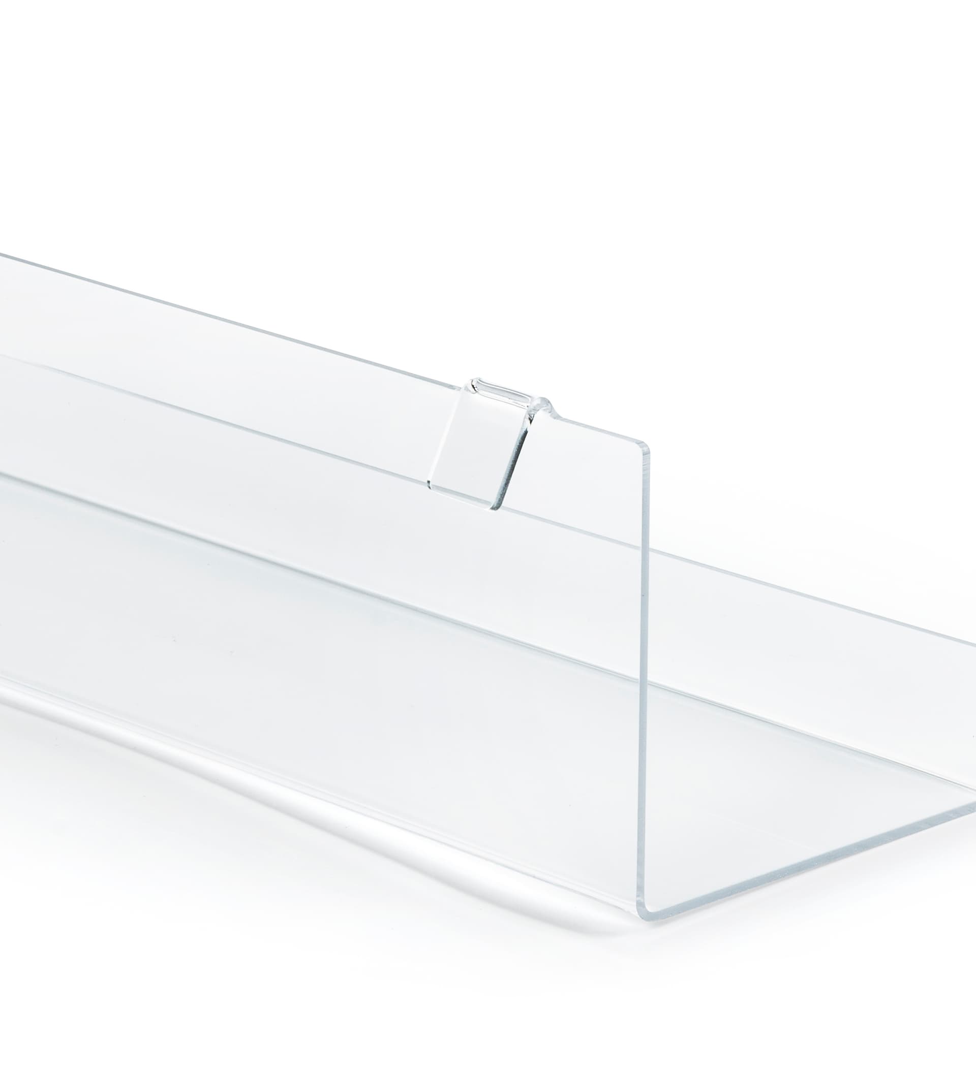 j rack acrylic gridwall shelving with open ends