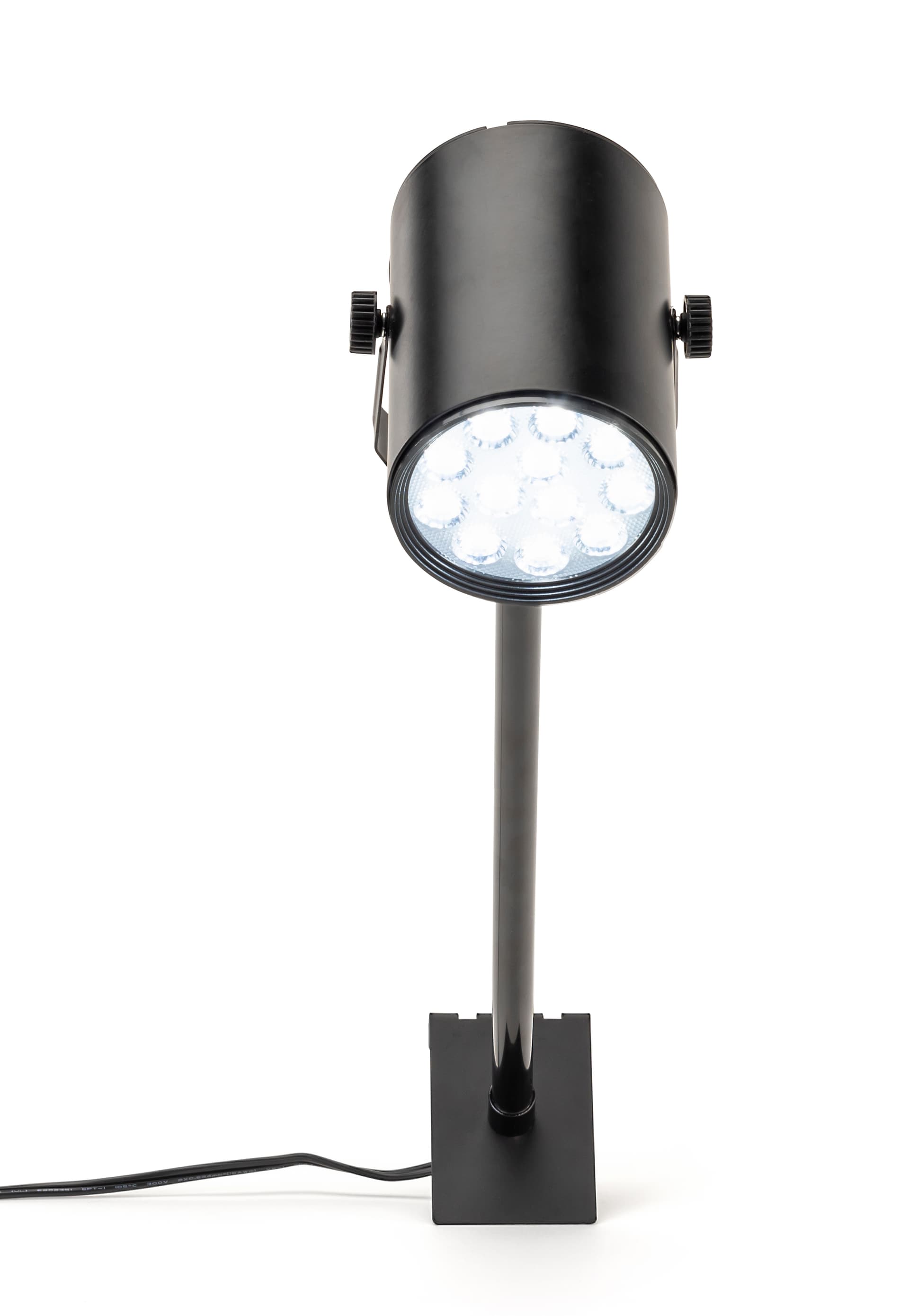 Gridwall lighting fixture with adjustable head