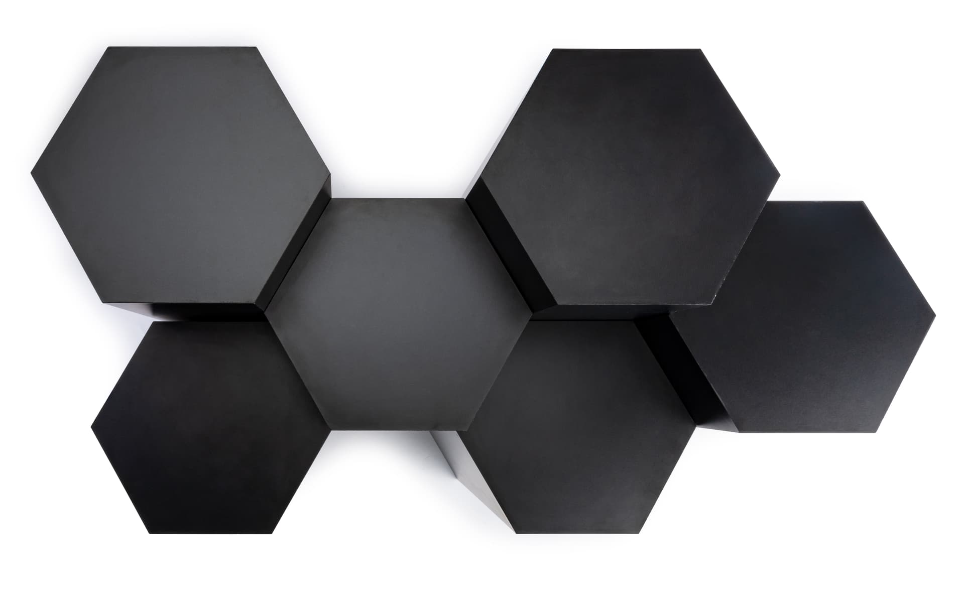 Hexagon retail pedestal with 50 pound max weight capacity