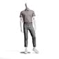 Full Body Mannequins w/ Glass Base, Sitting and Standing Poses Male - White