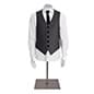 Male Mannequin Torsos w/ Metal Base, Fully Formed Hands - White