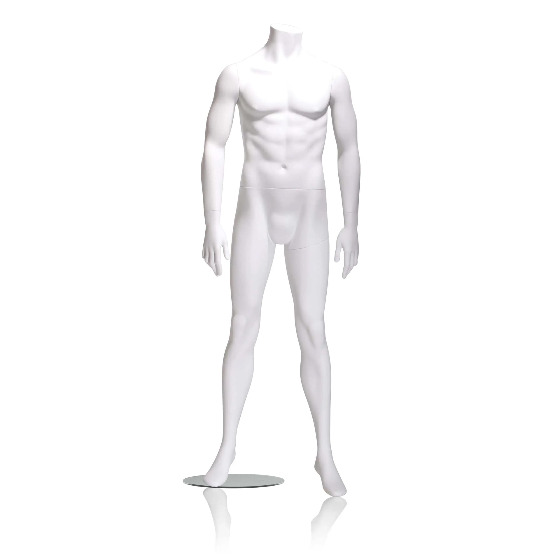 Headless mannequins in matte white