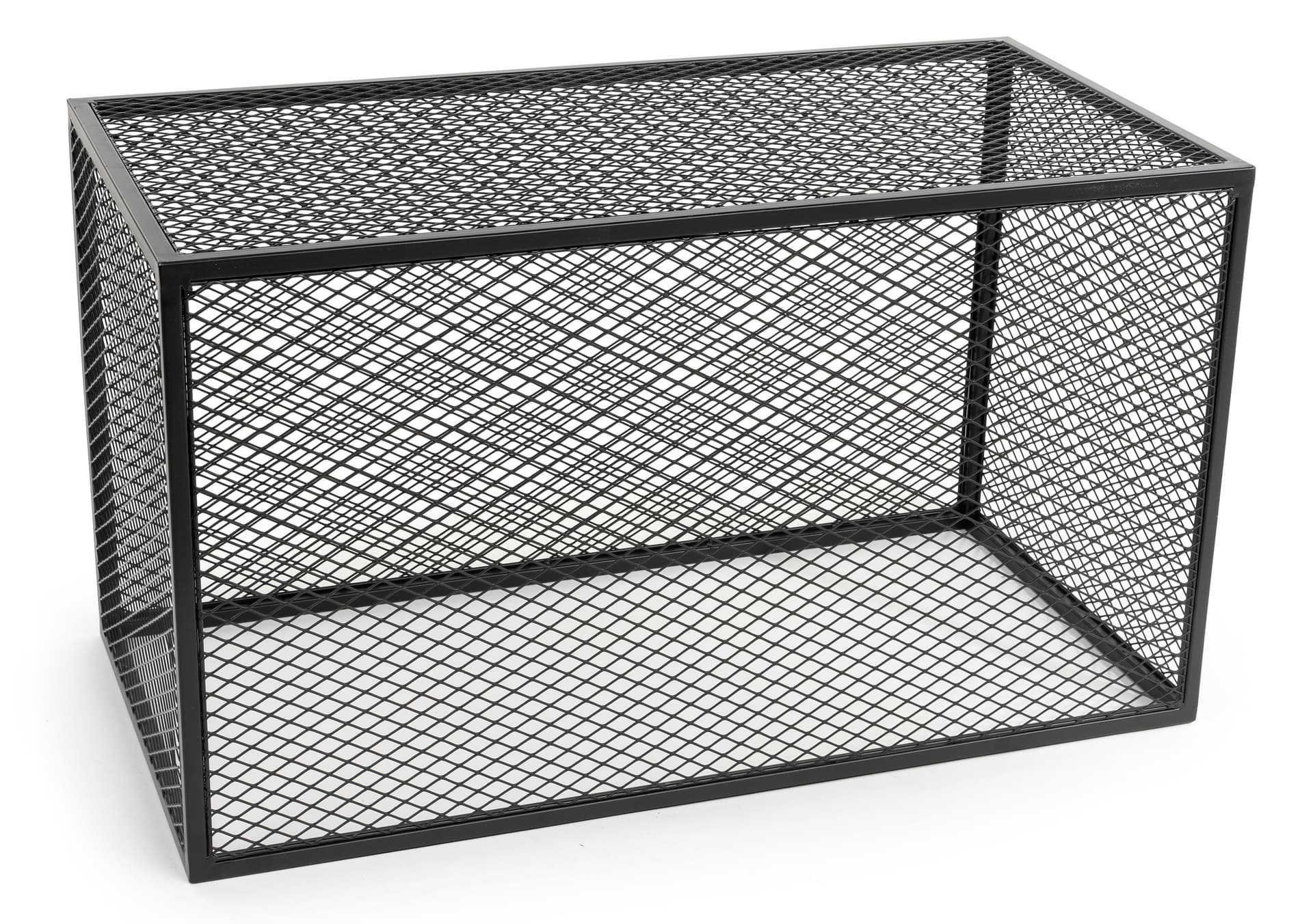 Expanded metal display base with 35" W x 18" D x 20" H dimensions