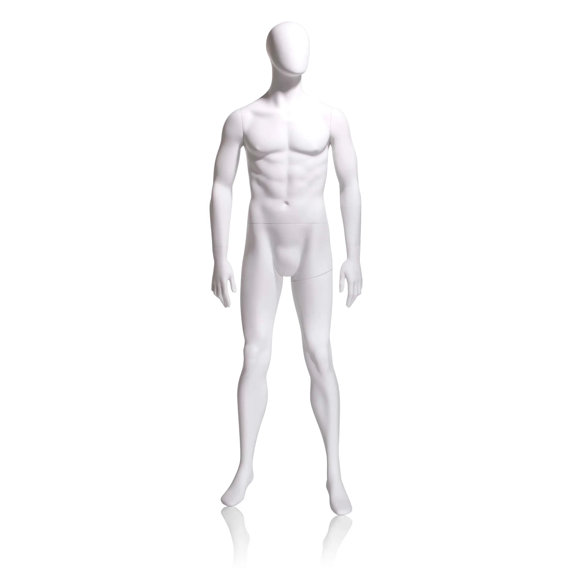 Full body mannequins in matte white