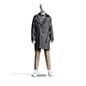 Full Body Mannequins w/ Glass Base, Sitting and Standing Poses Male - White